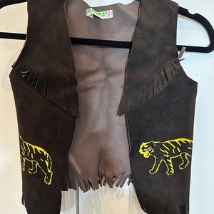 Boys Suede Wovenplay Vest